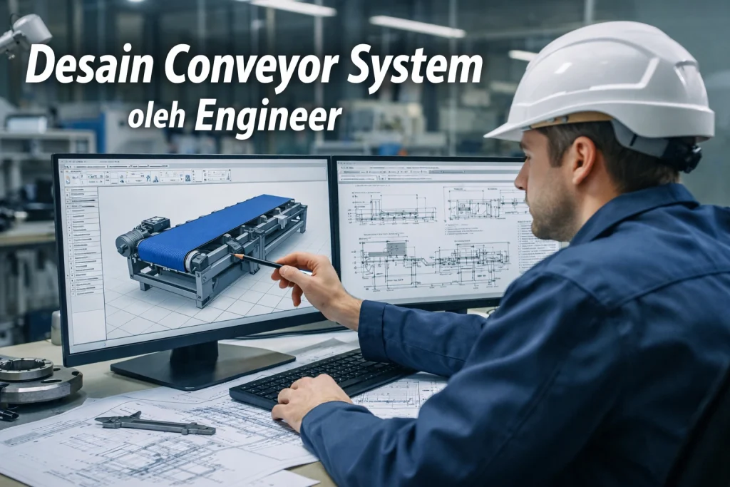 desain conveyor system oleh engineer