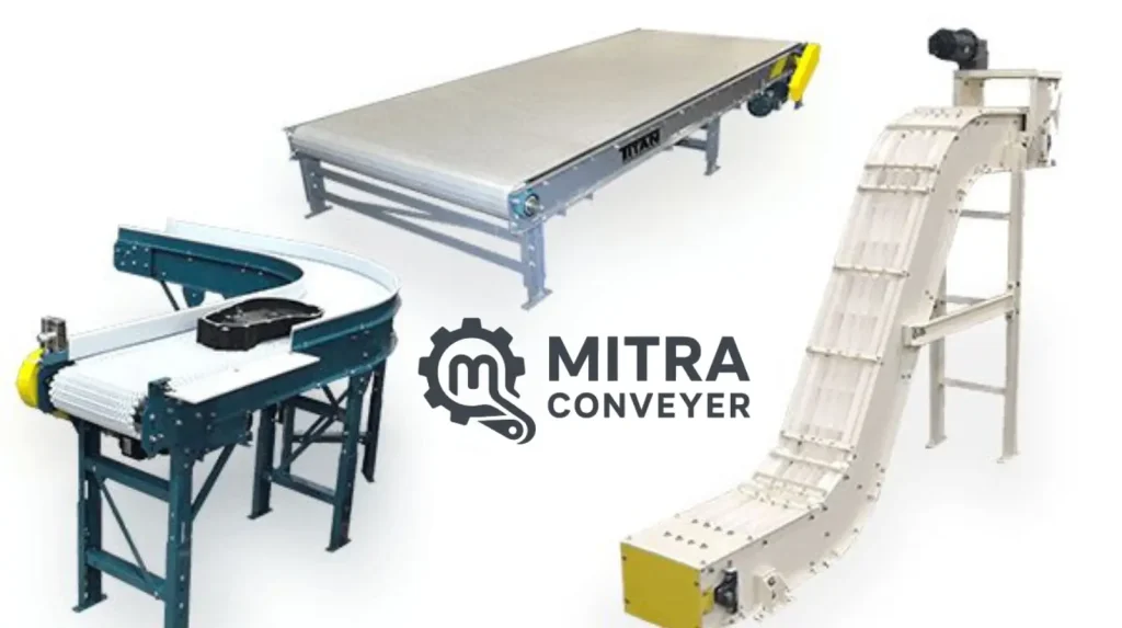 instalasi conveyor industri di pabrik