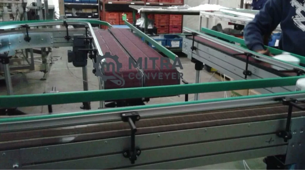 proses instalasi sistem conveyor