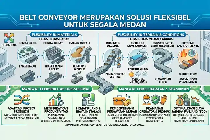 Belt Conveyor merupakan Solusi Fleksibel untuk Segala Medan