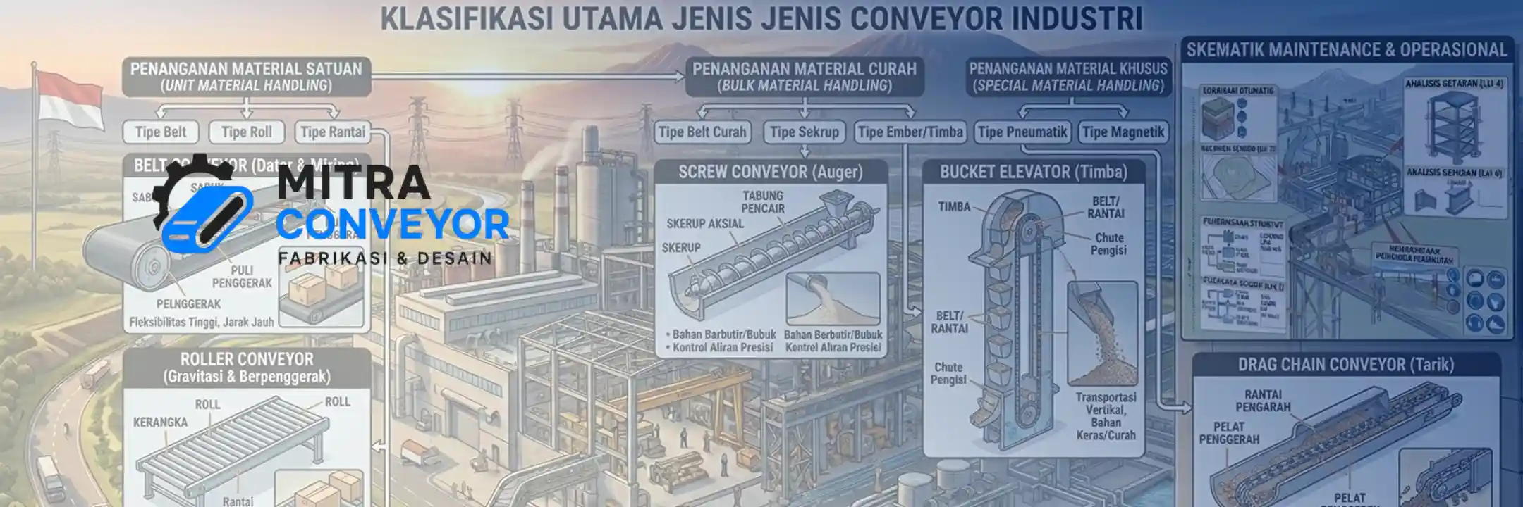 Klasifikasi Utama Jenis Jenis Conveyor Industri