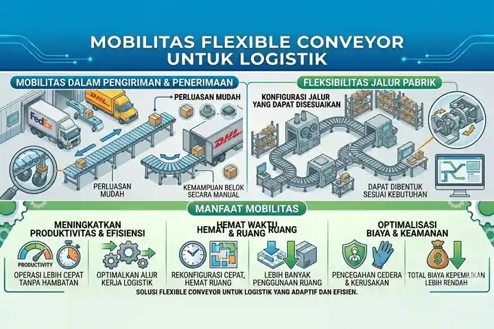 Mobilitas Flexible Conveyor untuk Logistik