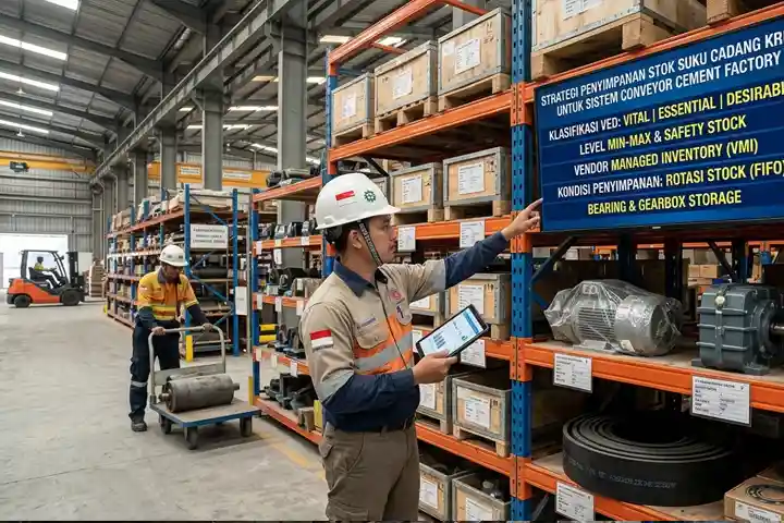 Strategi Penyimpanan Stok Suku Cadang Kritis pada conveyor