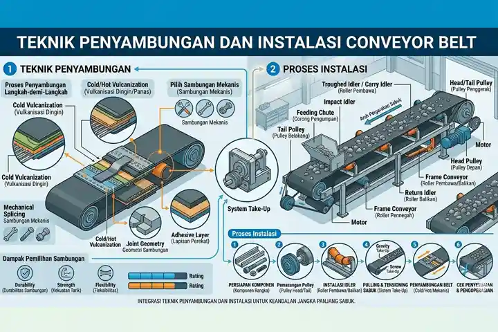 Teknik Penyambungan dan Instalasi Conveyor Belt